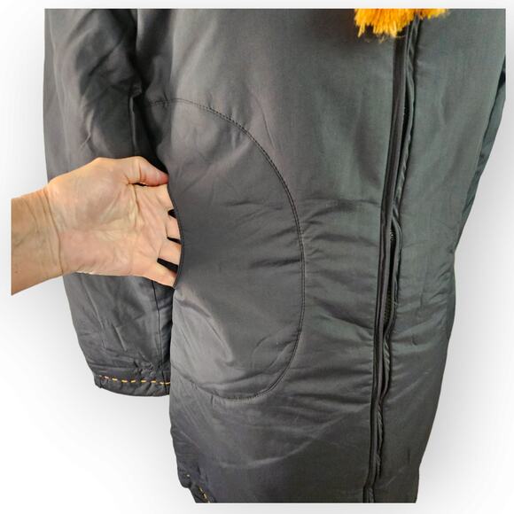 Cop Copine Paris lightweight black knee length puffy coat size EU8 US4 - Picture 3 of 13